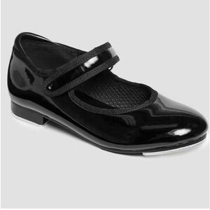 Danskin Toddlers Girls' Tap Dance Shoes - Black. NEW